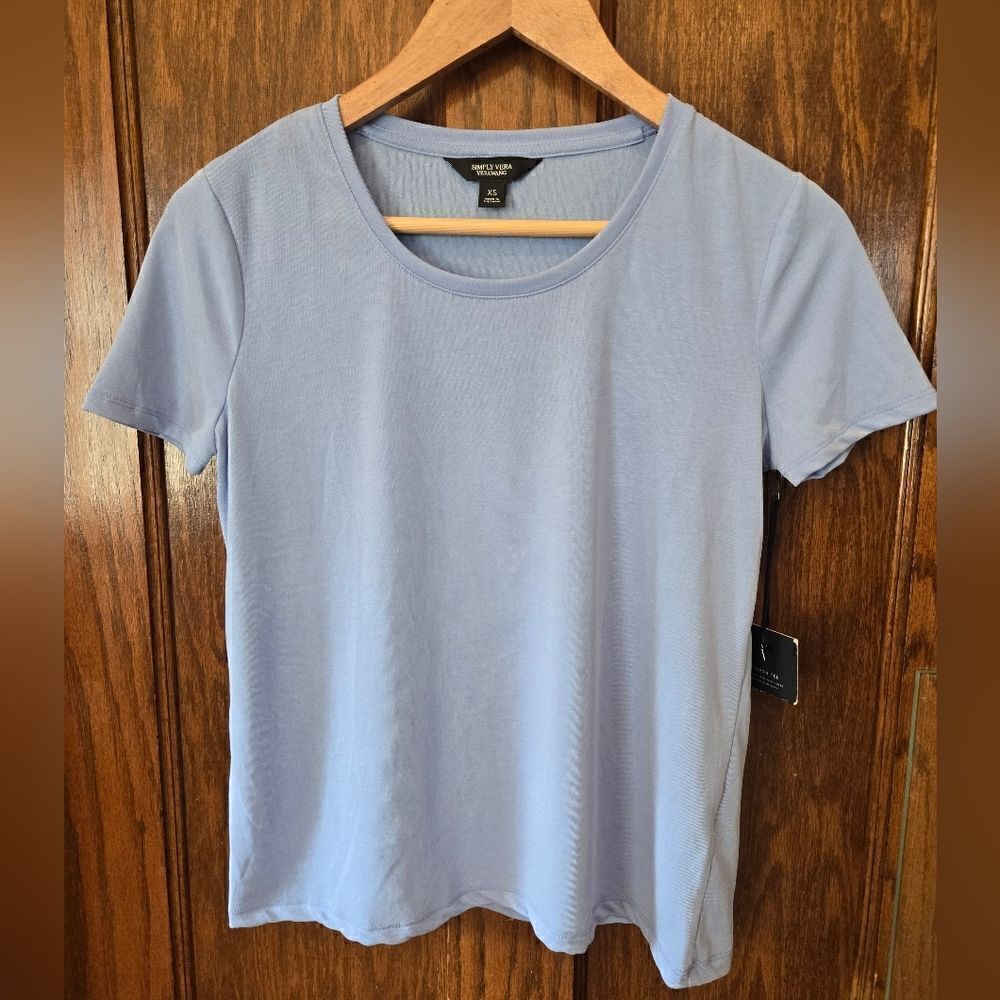 Simply Vera Wang Scoopneck Short Sleeve Tee Modal NWT XSMALL